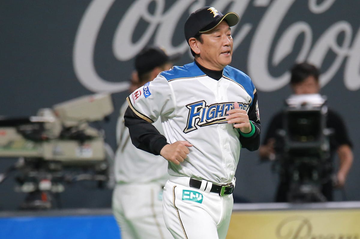 日本火腿總教練栗山英樹。 圖／記者葉政勳攝 , 2019.03.29