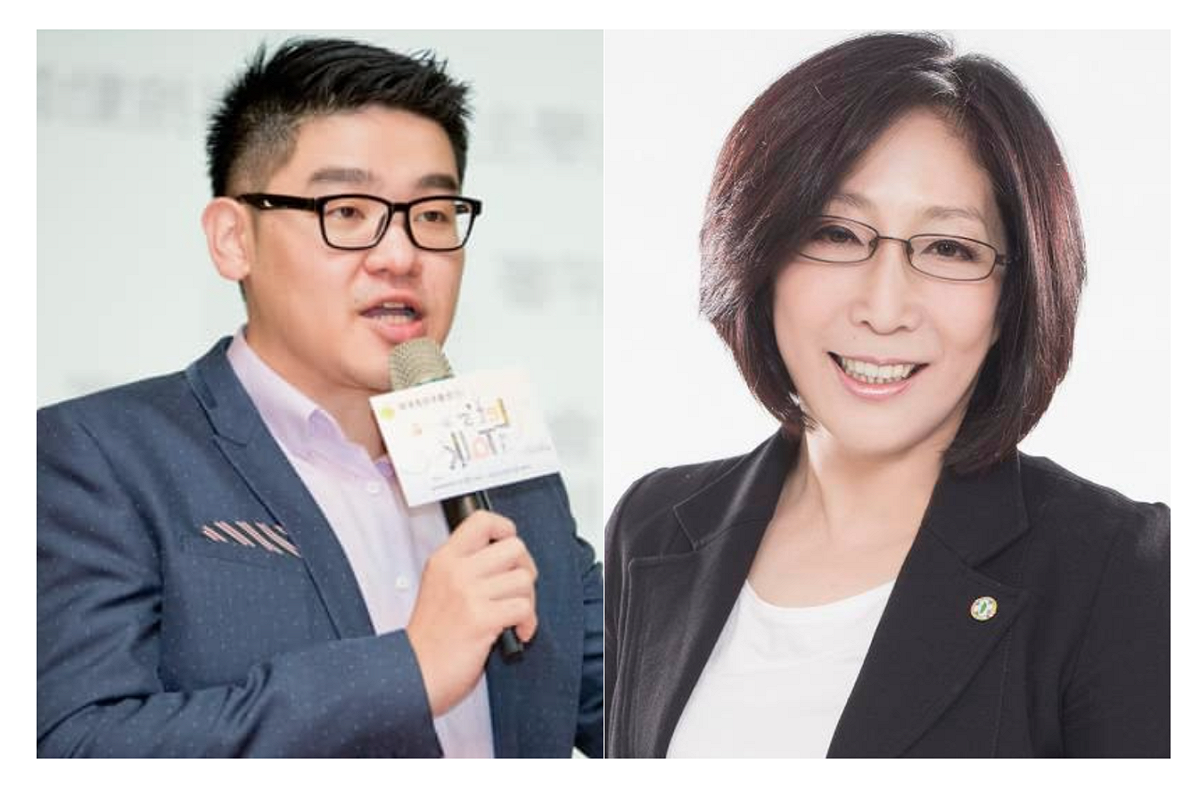 右：民進黨市議員康裕成；左：高雄市青工總會副秘書長李昶志。 圖：新頭殼合成