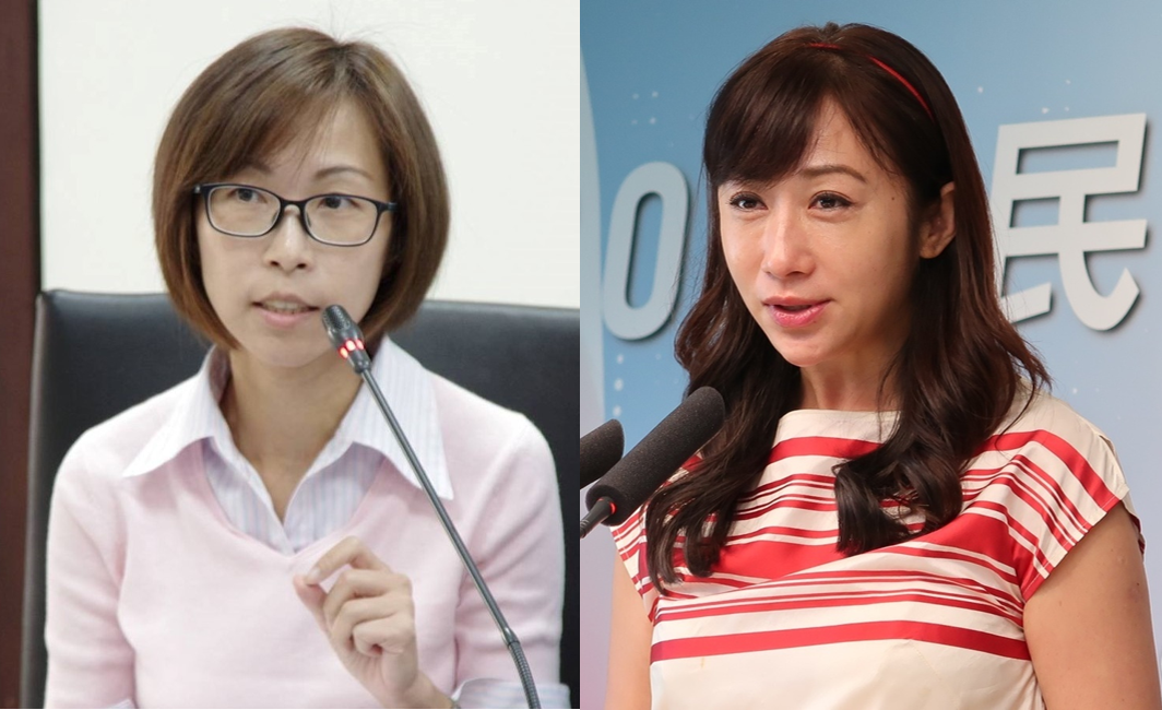台北市第7選區（信義、南松山），陳雨凡（左）和民進黨的許淑華（右）進行整合民調，因陳雨凡民調較低退選。 圖：新頭殼合成