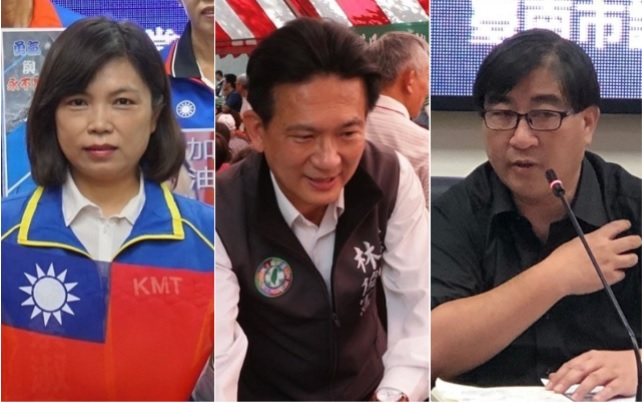民進黨台南第四選區現任立委林俊憲，選區重劃後來到第五選區，將面對國民黨女將蔡淑惠以及反南鐵東移全線自救聯合會長陳致曉夾擊。 圖：新頭殼合成