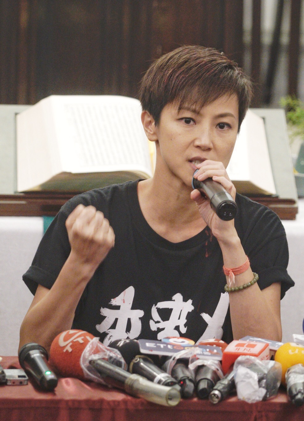 港媒《立場新聞》前董事何韻詩遭香港政府以涉嫌違反刑事罪行條例「串謀發布煽動刊物罪」拘捕。 圖：張良一 / 攝 （資料照）