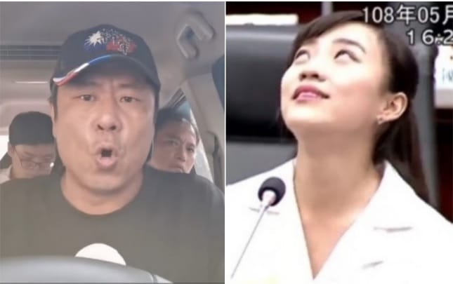 鋼鐵韓粉「杏仁哥」開直播，認為黃捷提告韓粉公然侮辱是不尊重長輩，黃捷回嗆「倚老賣老」。 圖：新頭殼合成