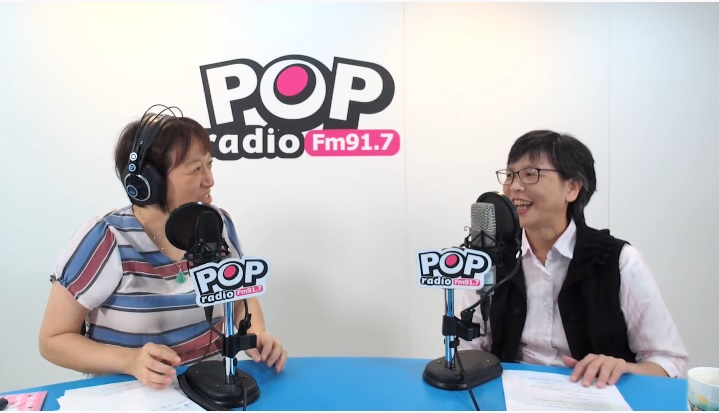 北市府顧問、民眾黨發起人蔡壁如今(30)日接受電台專訪。 圖：翻攝自POP RADIO官方頻道