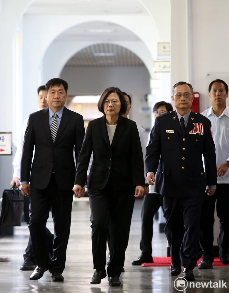 總統蔡英文今（1）日出席「績優交通警察及交通義勇警察頒獎表揚大會」。 圖：謝莉慧/攝