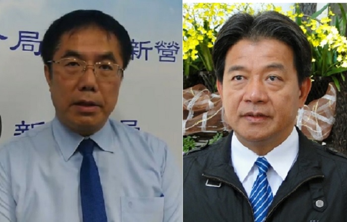 台南市長黃偉哲(左)2日將親自拜會議長郭信良溝通總預算案。 圖：新頭殼合成照片