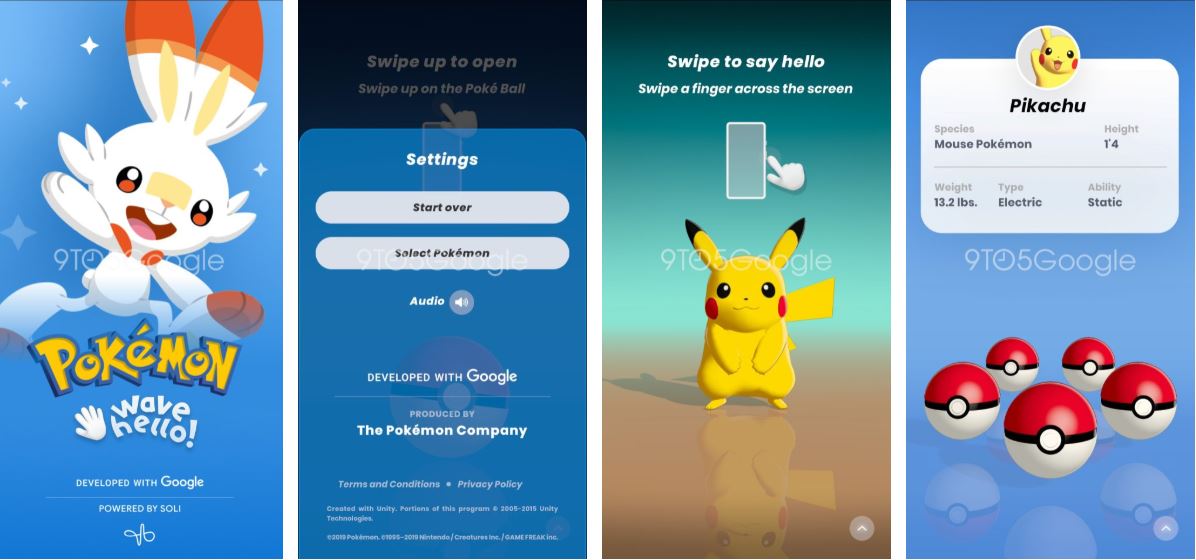 據外媒爆料，Google和寶可夢公司正合作開發一款名為「Pokémon Wave Hello!」的手機App。 圖：翻攝自《9to5google》