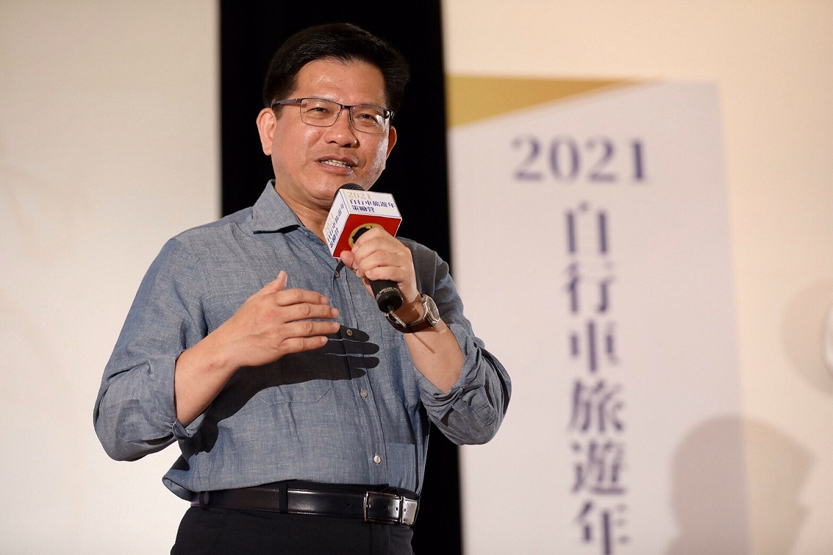 林佳龍親自主持2021自行車旅遊年策勵營，討論如何將台灣打造成自行車旅遊寶島。  圖：交通部／提供