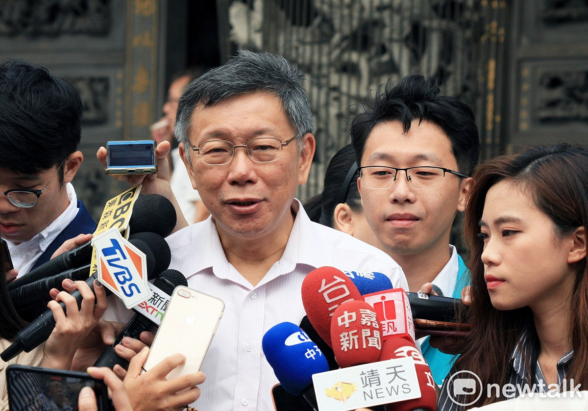 柯文哲認為國家戰略在中美之間平衡就好，「要是我的話，不會只押一邊」。 圖：林昀真/攝(資料照)