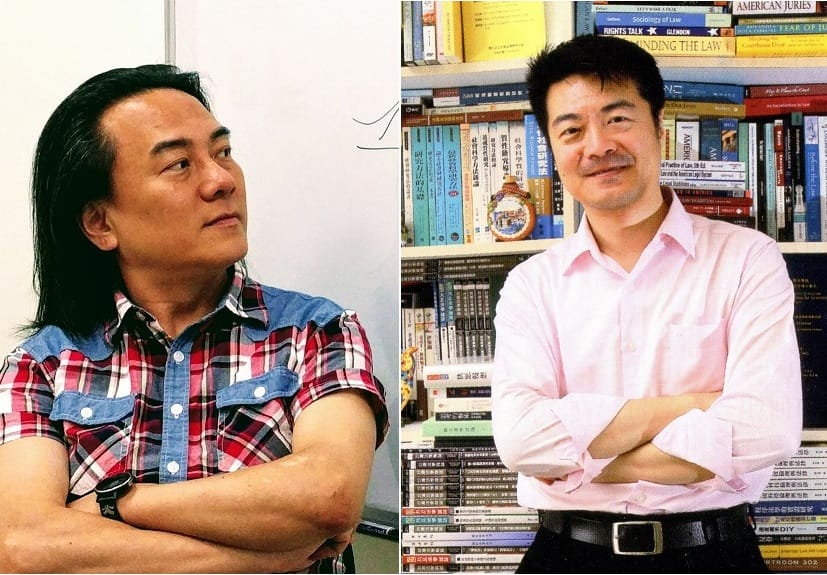 身兼悠遊卡董事的北市府顧問翟本喬(左)VS.政大法律系副教授劉宏恩(右) 圖：新頭殼合成/擷取個人臉書