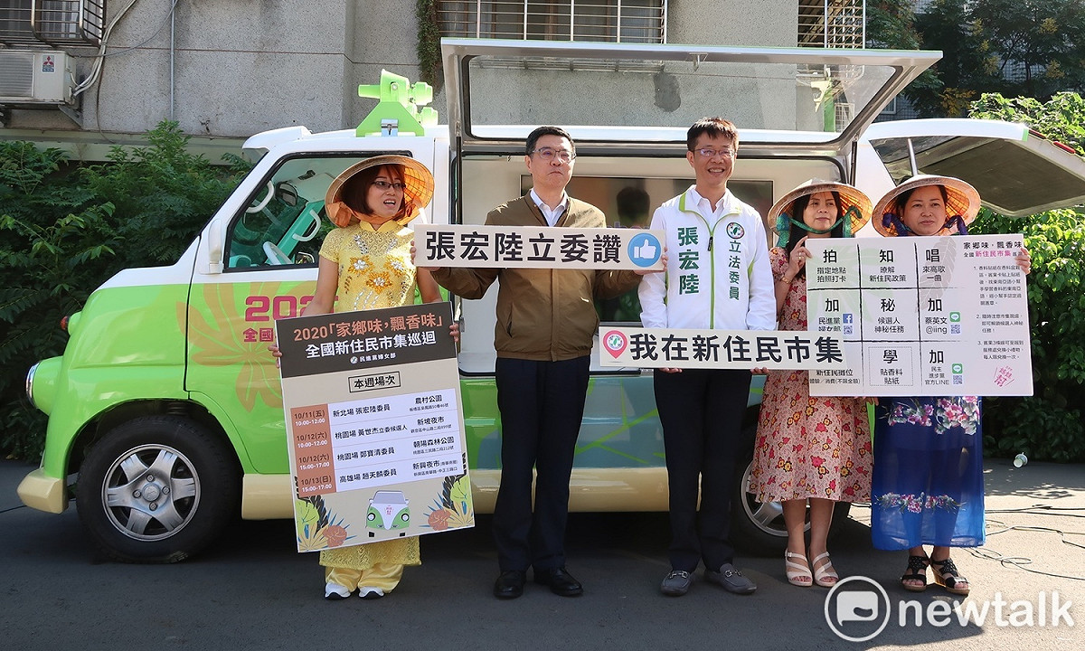 民進黨婦女部推出行動胖卡車「阿力」。 圖：林朝億/攝