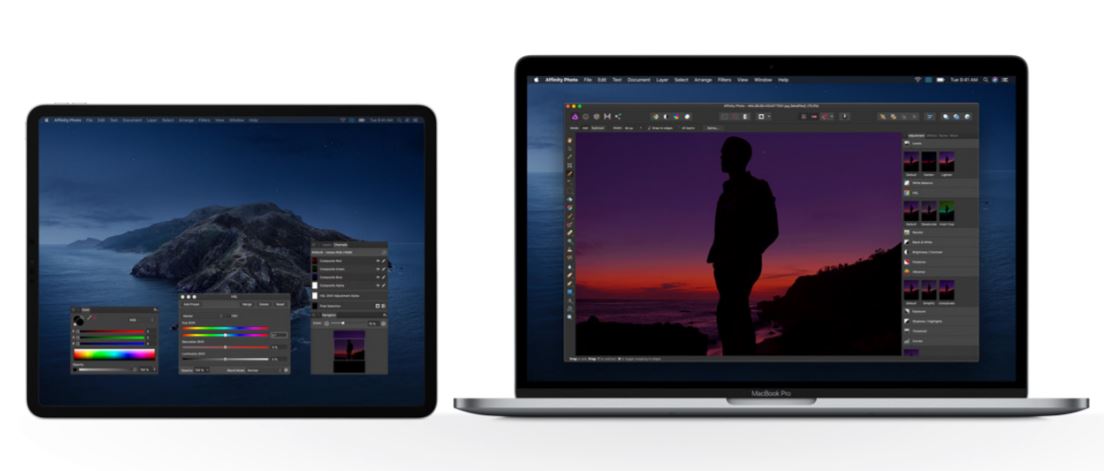 「Sidecar」功能，提供使用者跨螢幕創作。 圖：翻攝自Apple官網