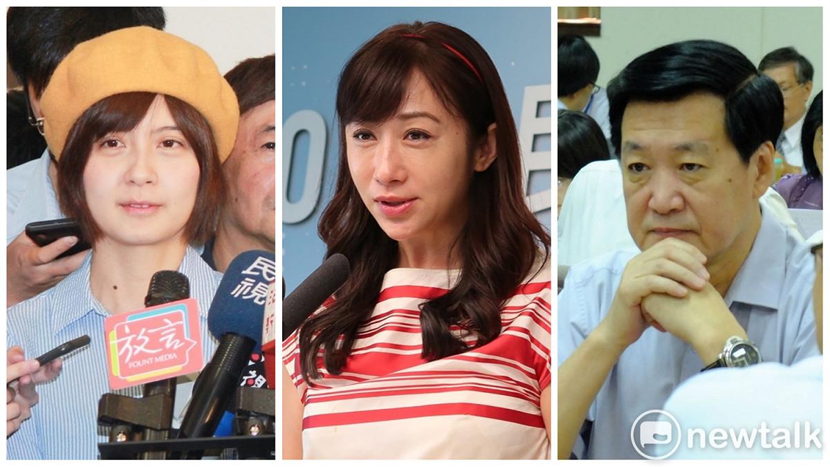 台北市第七選區（南松山、信義區）形成「三腳督」，國民黨老將費鴻泰（右）、民進黨許淑華（中）和民眾黨蔡宜芳（左）。 圖：新頭殼合成照