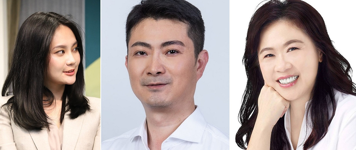 3名有意競逐新北市汐止區域立委的藍綠選將，左起民進黨賴品妤、時力賴嘉倫、國民黨李永萍，對汐止民生線遙遙無期，發表看法爭取認同 圖：新頭殼合成