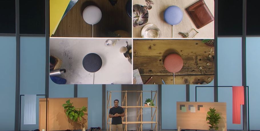Nest Mini此次共推出粉炭白、石墨黑、珊瑚紅，以及全新配色「天空藍」供用戶選擇。 圖：翻攝自Made by google