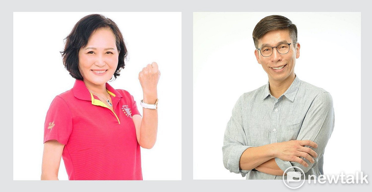 綠營分裂，立法院長之妻洪恆珠擬退民進黨與鍾佳濱角逐屏東縣第一選區立委。 圖 : 新頭殼合成/翻攝自洪恆珠、鍾佳濱臉書