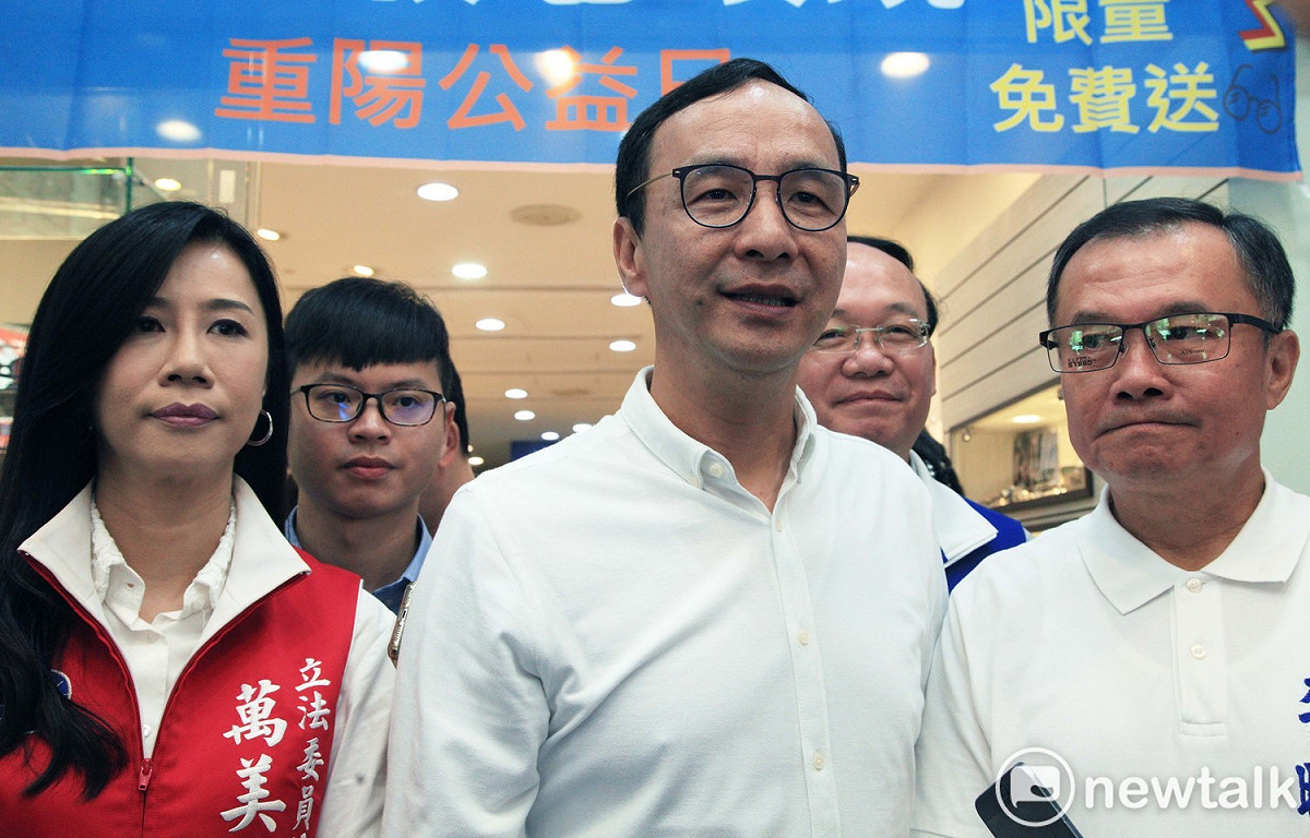 朱立倫批評民進黨不要再用任何的恐中牌、反中牌來創造自己政治的基礎。 圖：林昀真／攝