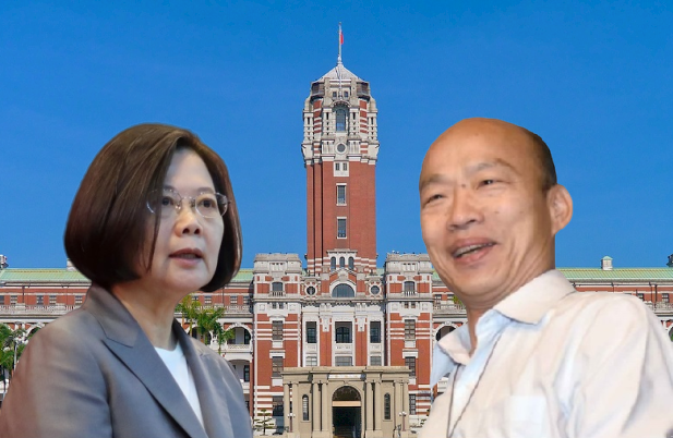 根據《放言》最新民調，在藍綠對決的情況下，首投族65.7%支持蔡英文，韓國瑜支持度僅14.8%，雙方差距逾50%。 圖 :	新頭殼合成