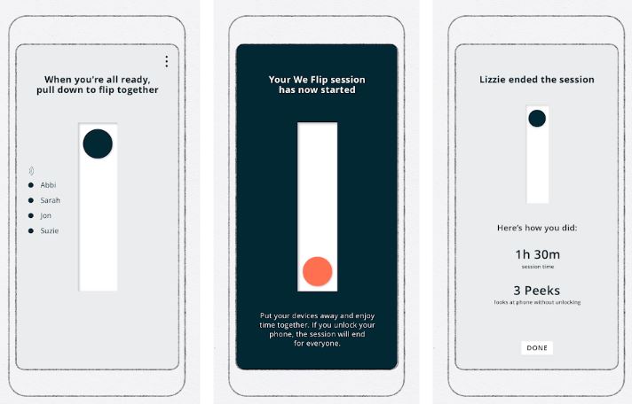 針對朋友群設計的We Flip。 圖：翻攝自 Play Store
