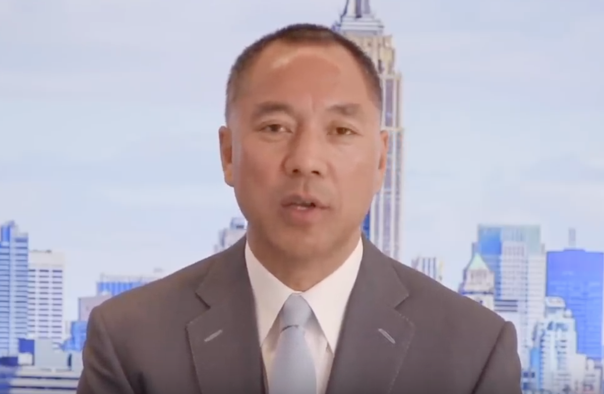 中國反共富豪郭文貴。 圖：翻攝自YOUTUBE