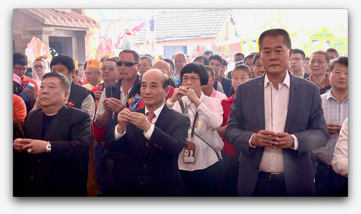 前立法院長王金平27日赴雲林虎尾慈龍宮參拜，被問到代表親民黨參選總統一事，稱「還沒有做最後的接觸」。 圖：王金平辦公室提供