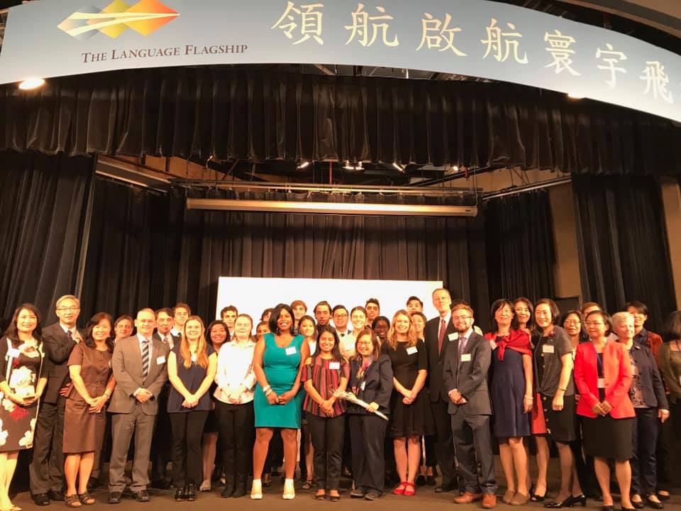 由美國政府全額出資的語言領航計畫(The Language Flagship)在台灣大學成立中文項目的台灣中心今日開幕。 圖：翻攝自美國在台協會 AIT臉書