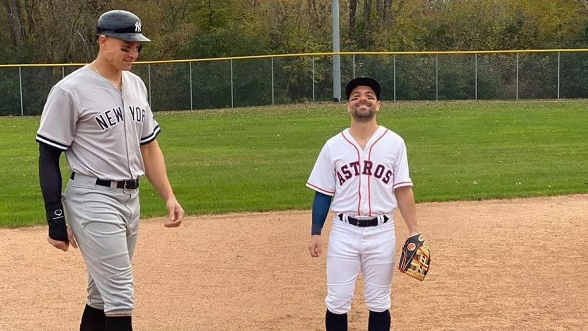Jimmy Graham萬聖節裝扮有夠搞笑。 圖／取自MLB官網
