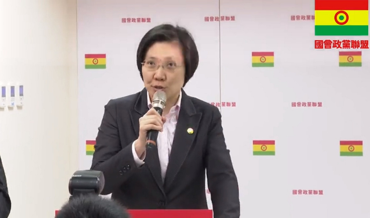 國會政黨聯盟副主席徐欣瑩。 圖:翻攝自國會政黨聯盟