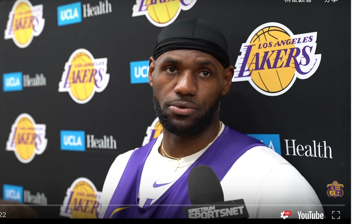 湖人「詹皇」LeBron James。 圖／翻攝自YOUTUBE