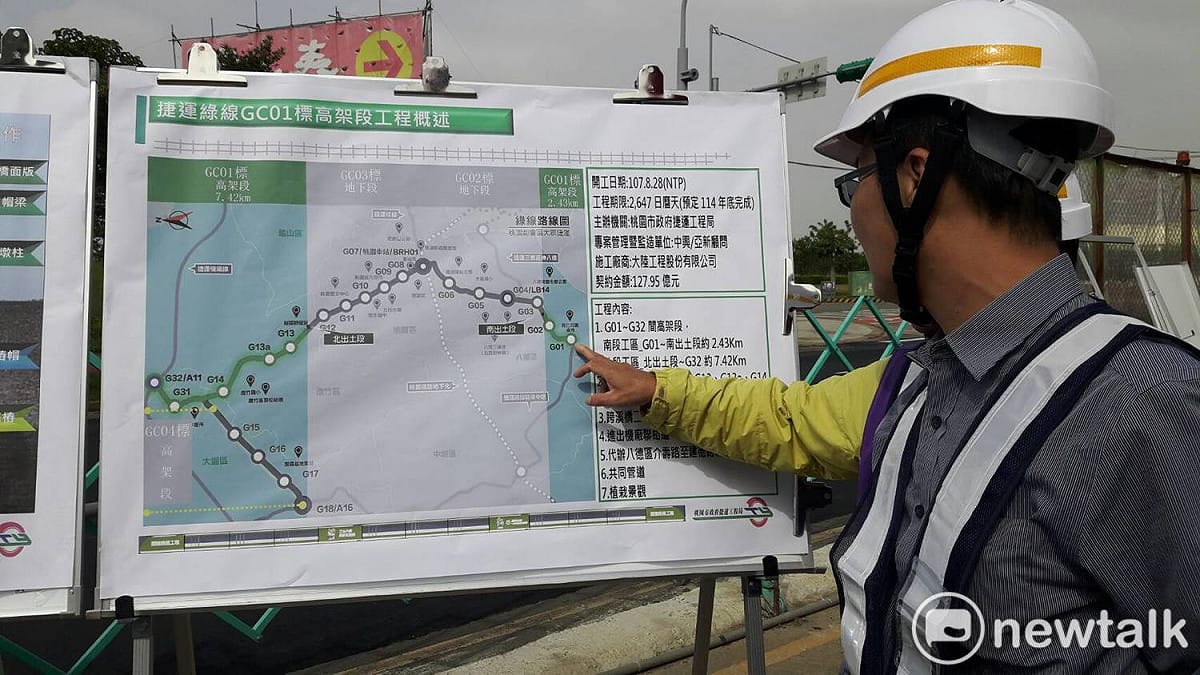桃園捷運綠線預計將於2025年完成。 圖：林昀真／攝