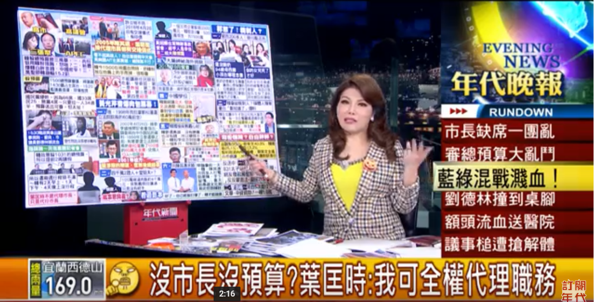 年代晚報主播張雅琴，砲轟韓國瑜「是不是看不起高雄人？莫健來的時候，你就銷假半天回來，審總預算為什麼不回來？」。 圖：翻攝年代晚報