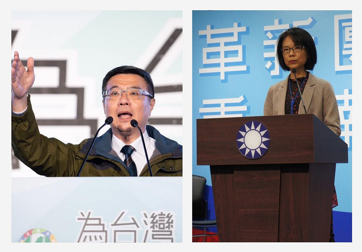 民進黨主席卓榮泰（左）與國民黨文傳會代理主委程美華（右）。 圖：翻攝自卓榮泰臉書、新頭殼資料照合成
