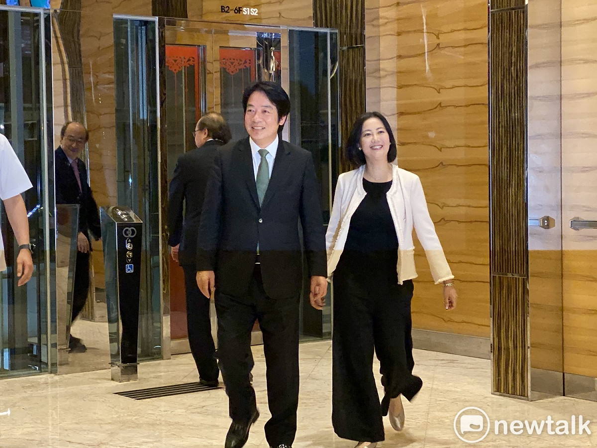 前行政院長賴清德（左）今日出席立委吳思瑤（右）感恩餐會。 圖：周煊惠 ／攝