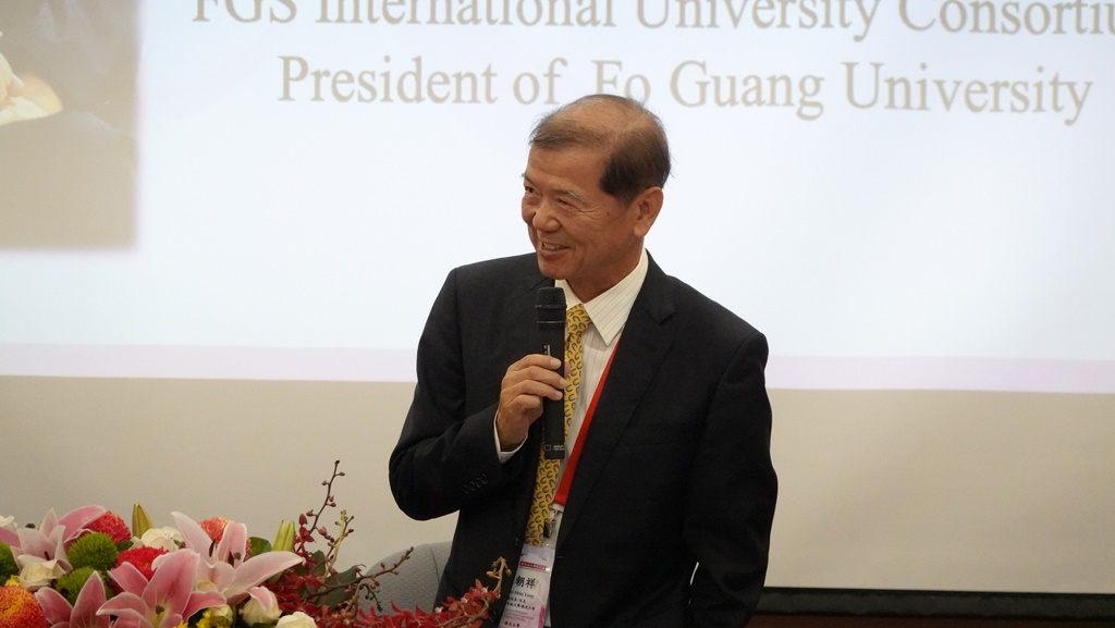 佛光大學校長楊朝祥表示，大學校長論壇舉辦至今4年，首次創辦的簽約平台有23組學校相互簽約，對此盛況非常樂見。 圖/佛光大學提供