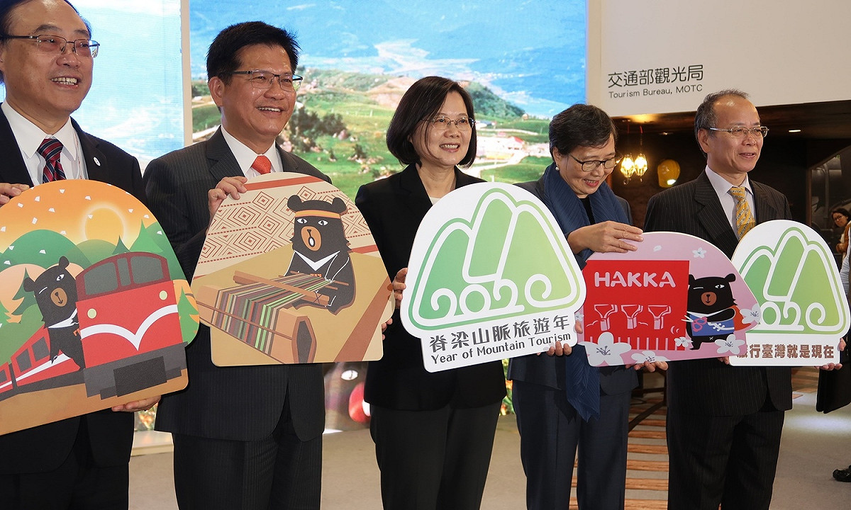 總統蔡英文8日出席國際旅遊節。 圖：林朝億/攝