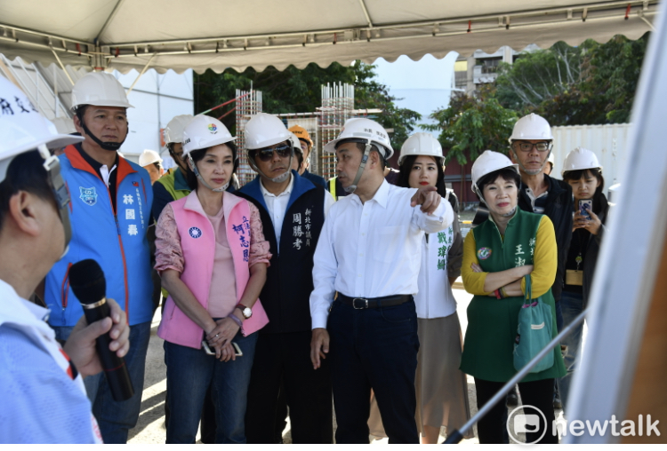 侯友宜視察板橋區音樂公園新建地下停車場工程。 圖：林昀真／攝