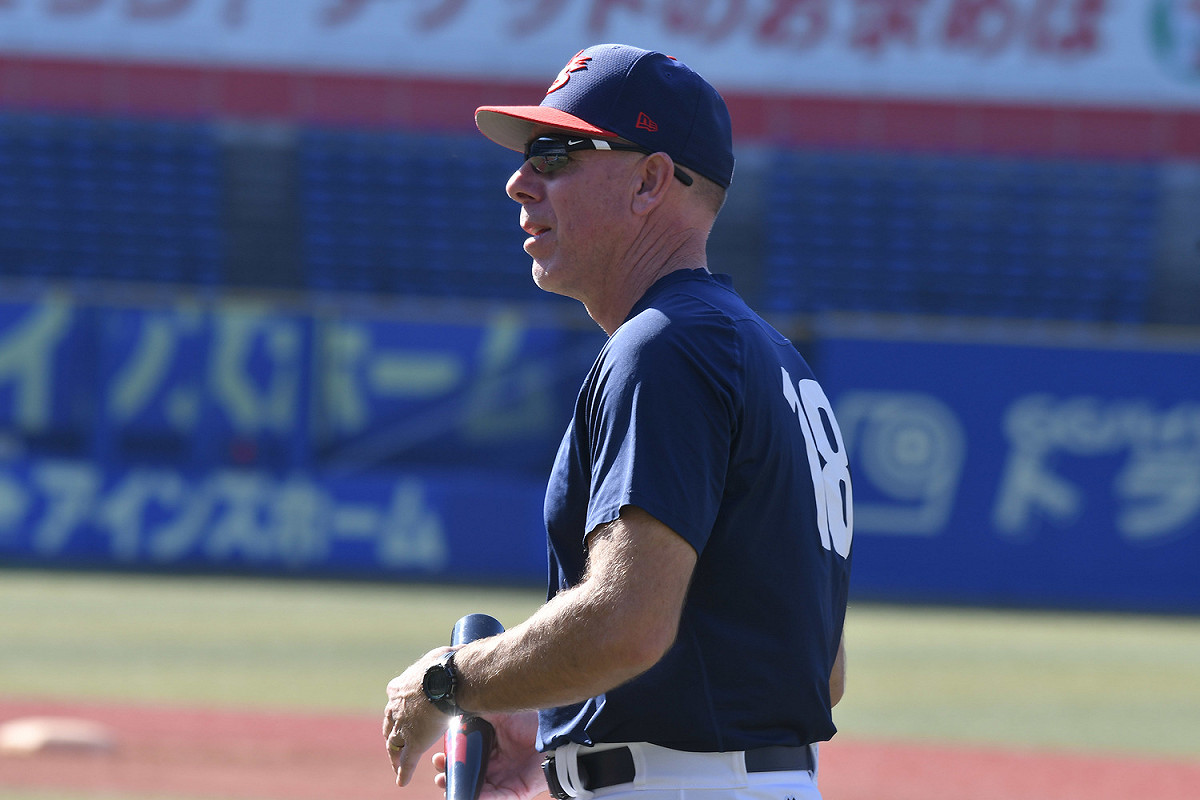12強美國隊總教練Scott Brosius。 圖／記者葉政勳攝 , 2019.11.10