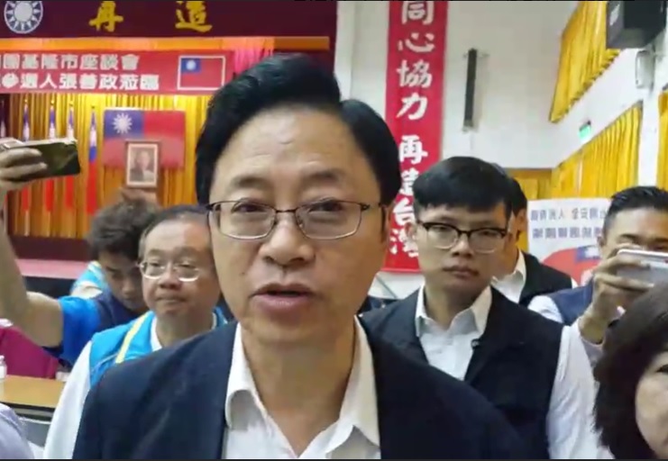 國民黨副總統參選人張善政於基隆輔選期間，澄清「政黨票投民眾黨」說法。 圖：韓國瑜國政顧問團/提供 (資料照)