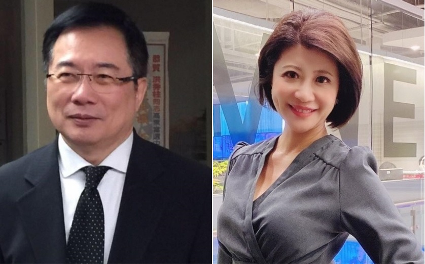 國民黨前立委蔡正元以「政客老婆」稱呼新聞主播林楚茵，兩人因此槓上。 圖：新頭殼合成