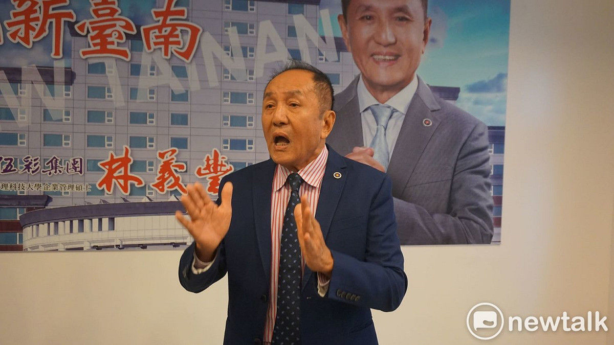 曾競選台南市長引發各界關注的伍彩集團創辦人林義豐，今日宣布參選台南市第5選區立委。 圖 : 黃博郎 / 攝