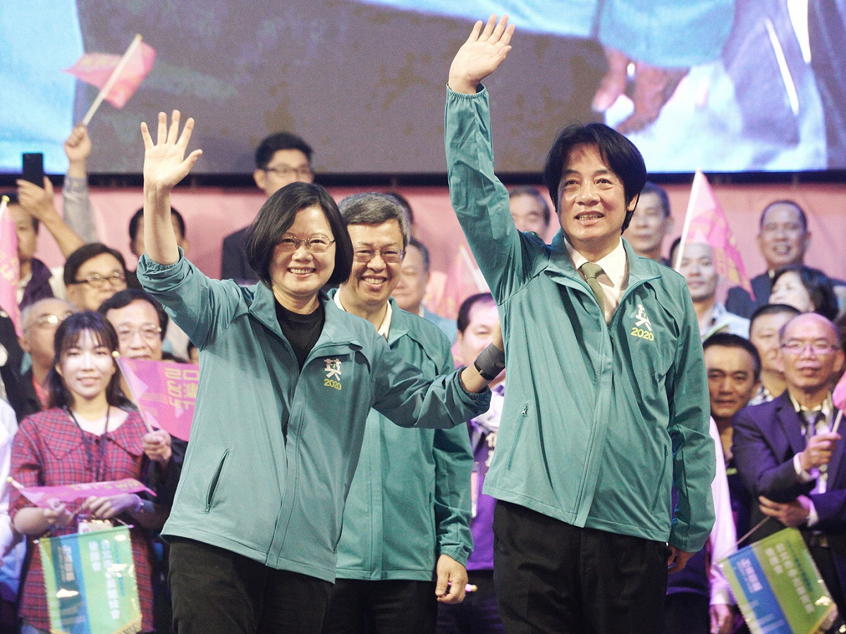 總統蔡英文與前行政院長賴清德搭檔，出征2020總統大選尋求繼續執政。 圖：張良一/攝影