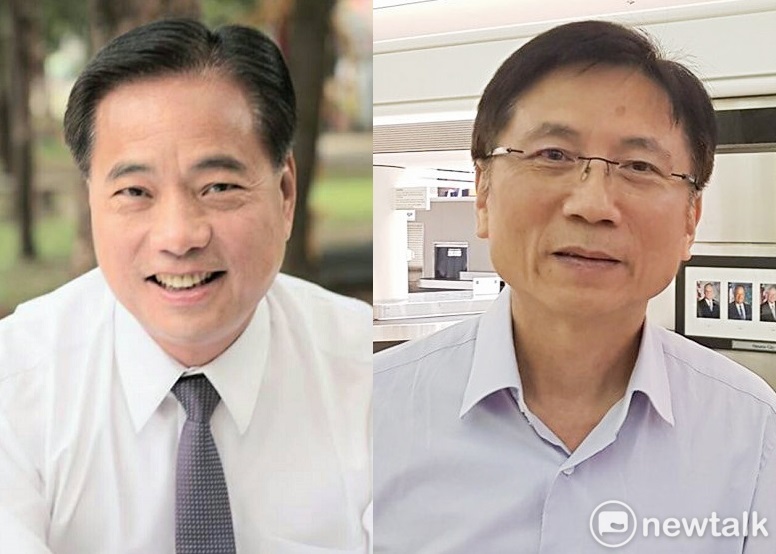 「村長」詹江村今（17）日前往選委會領表登記參選立委，恐瓜分國民黨立委參選人陳根德的選票。 圖：新頭殼合成