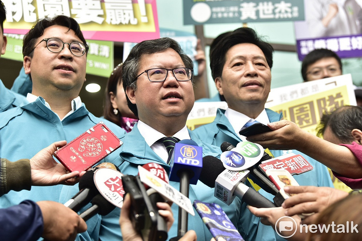鄭文燦認為「蔡賴配」是強強相加，也是民進黨支持者及許多中間選民的心聲。 圖：林昀真/攝