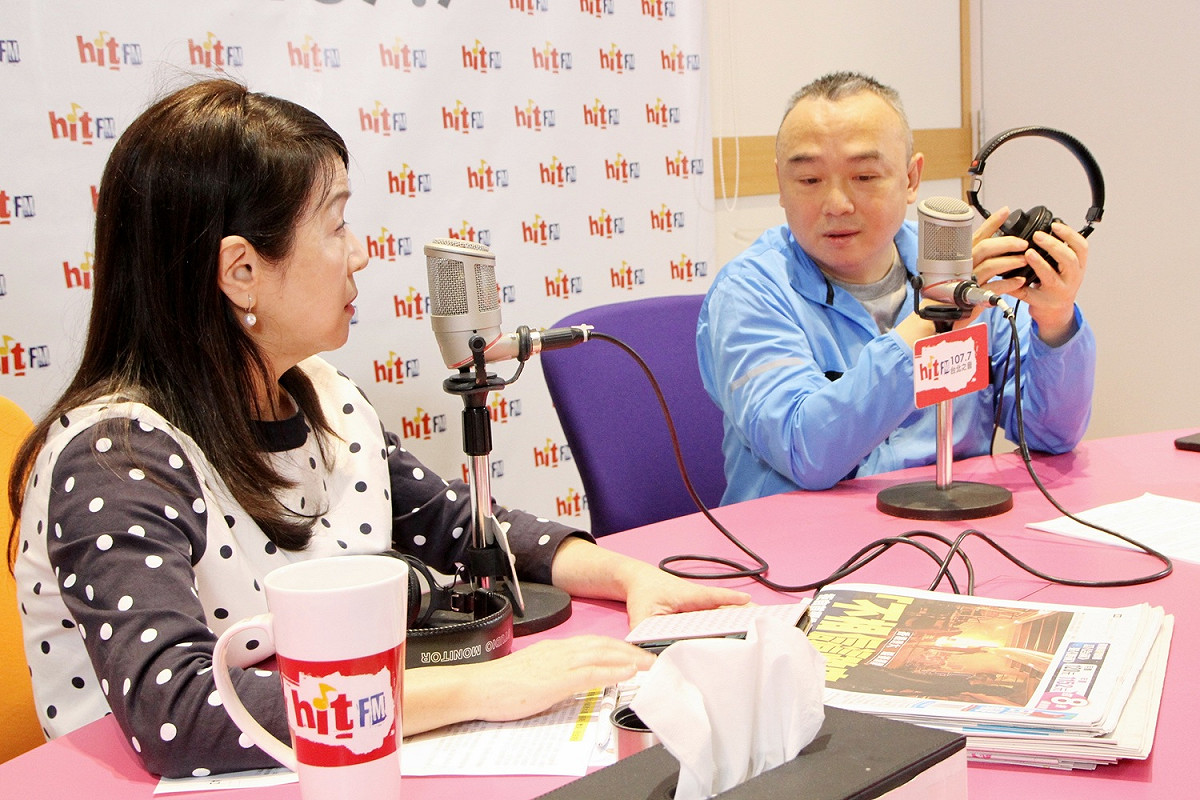 韓國瑜競選辦公室活動總監潘恆旭接受專訪。 圖：「Hit Fm《周玉蔻嗆新聞》製作單位/提供