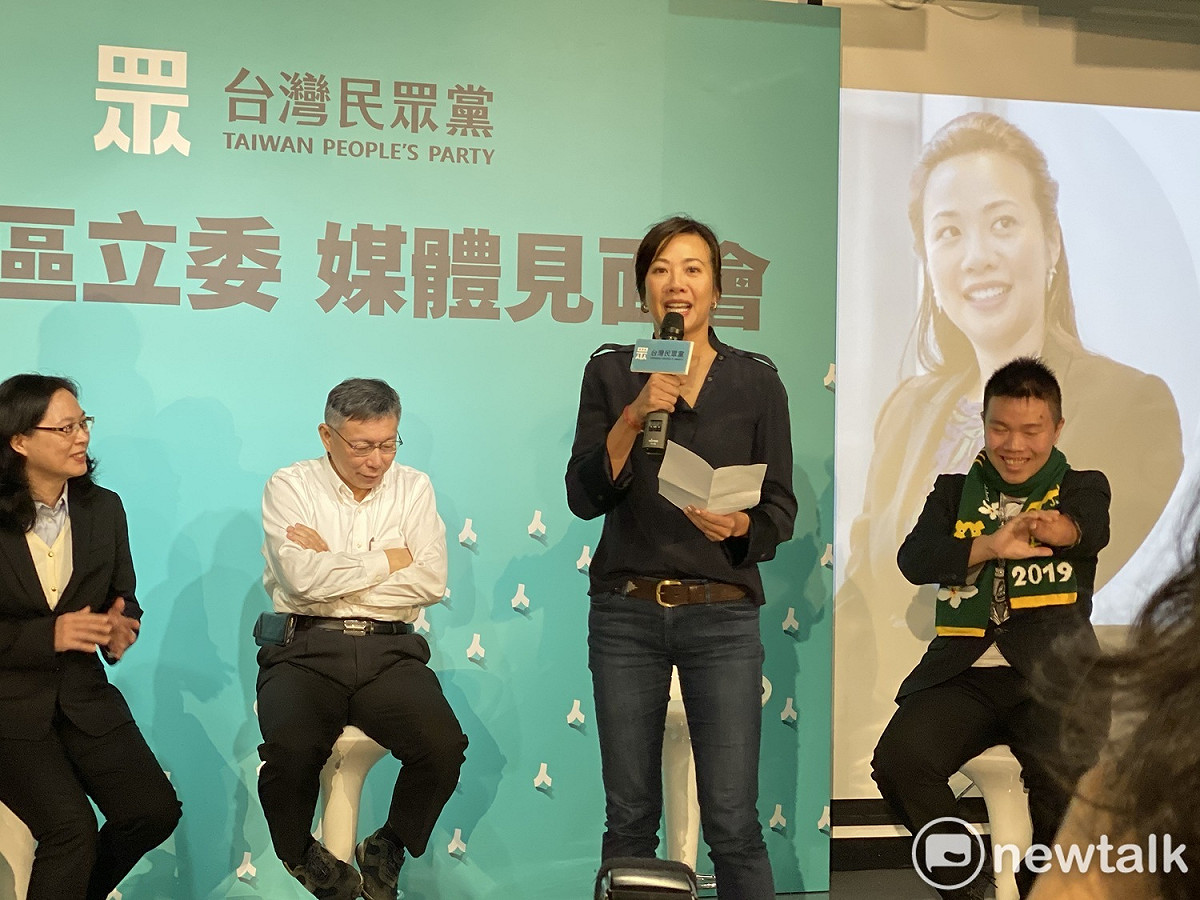 民眾黨不分區第7、新光公主吳欣盈。 圖：周煊惠 ／攝（資料照）