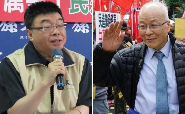 台灣基進點名邱毅以及郭冠英兩人，直言馬英九時期的賣台統派全都回來了。 圖：新頭殼合成