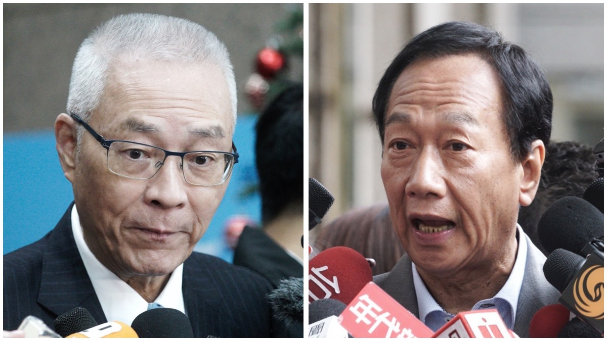 日前傳出郭台銘，曾私下與吳敦義會面，昨與今（23）日兩人都已證實曾私下見面。 圖：張良一/攝、新頭殼合成