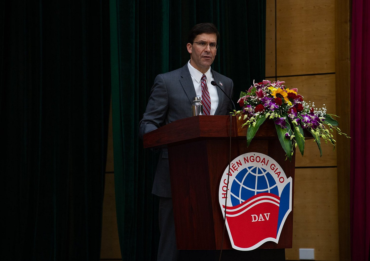 美國國防部長艾斯培（Mark Esper）。 圖：翻攝自U.S. Secretary of Defense臉書