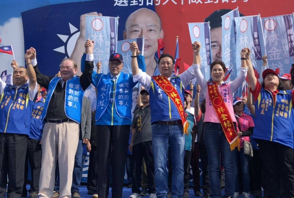 吳敦義今天到土城為林金結站台。 圖：林金結提供