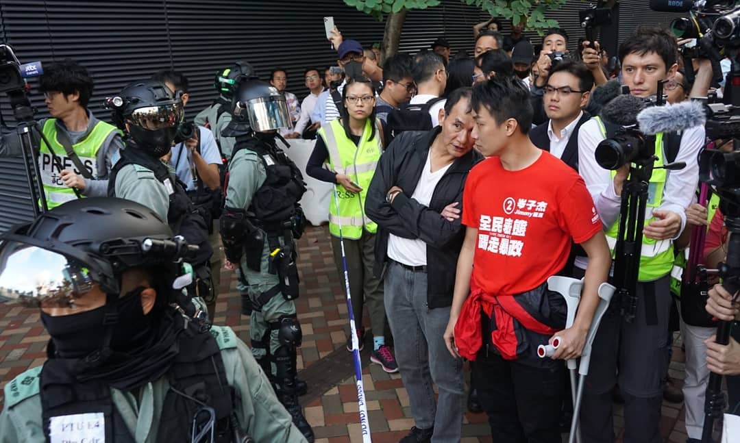 民陣召集人岑子杰號召泛民派赴理大聲援手足。 圖：翻攝自岑子杰 Jimmy Sham 臉書