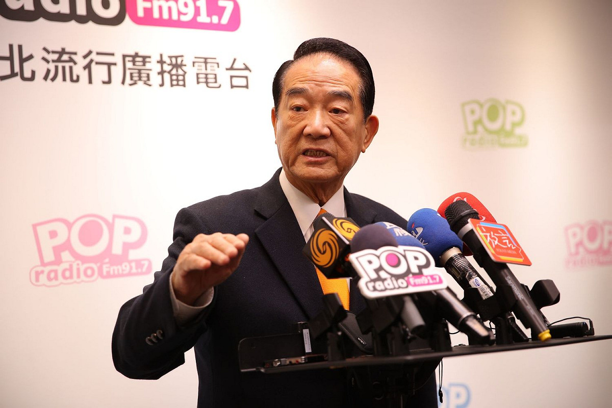 宋楚瑜否認９月曾與蔡英文密會。 圖：親民黨／提供